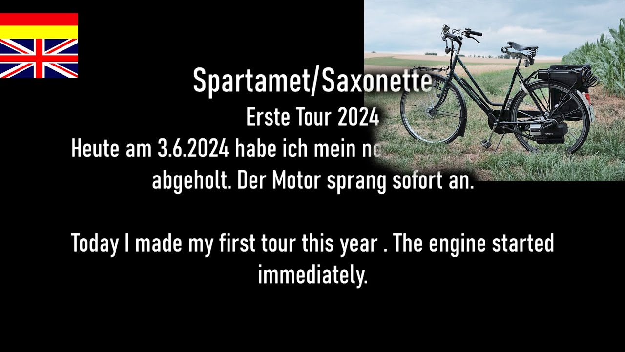 Spartamet Saxonette ► 1. Tour 2024 Germany ► Vintage motorized bicycle Deutsch/English