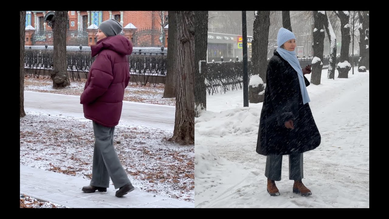Что я носила в декабре, начале января. Новый пуховик и старая шуба.