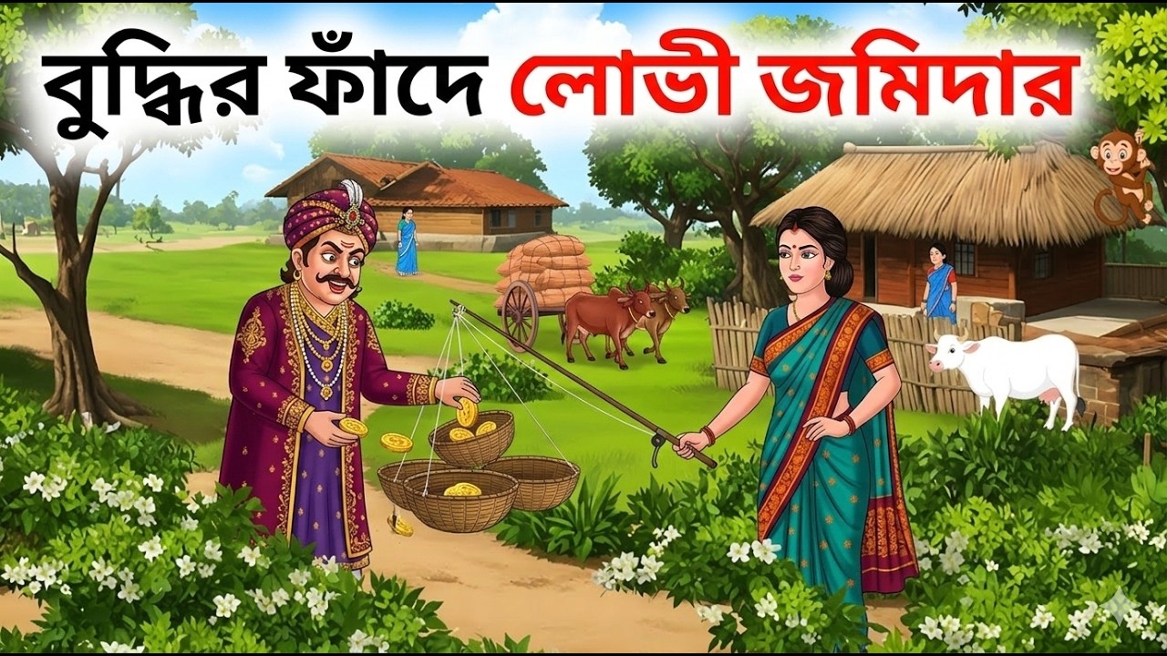 লোভী জমিদার গরিব কৃষকের টাকা মেরে দিল, তারপর যা হলো… Bengali Cartoon।Bangla Moral Story।