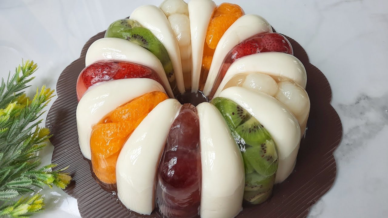 Puding Buah Kaca Super Lembut Dan Enak | Tips Puding Menempel