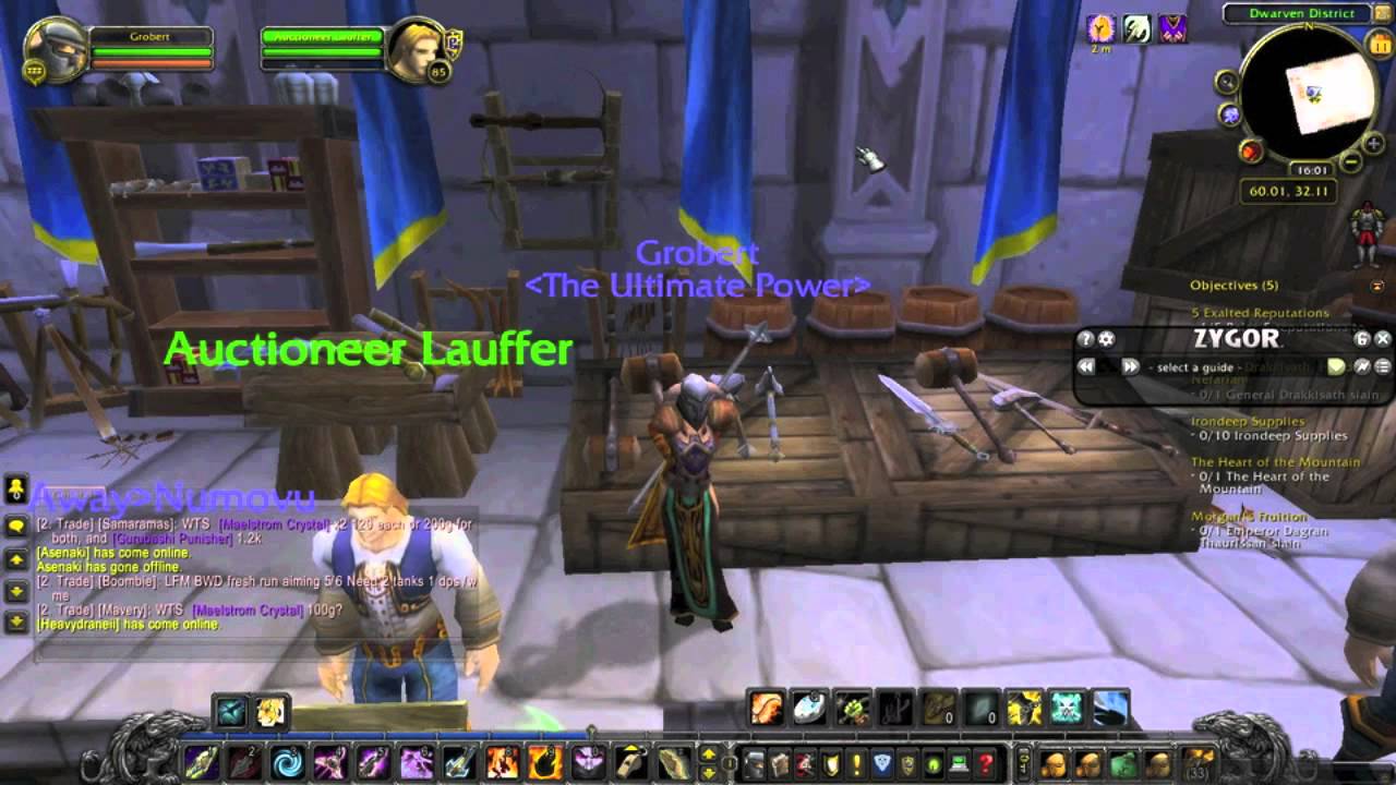 how do you sell items in the auction house on wow