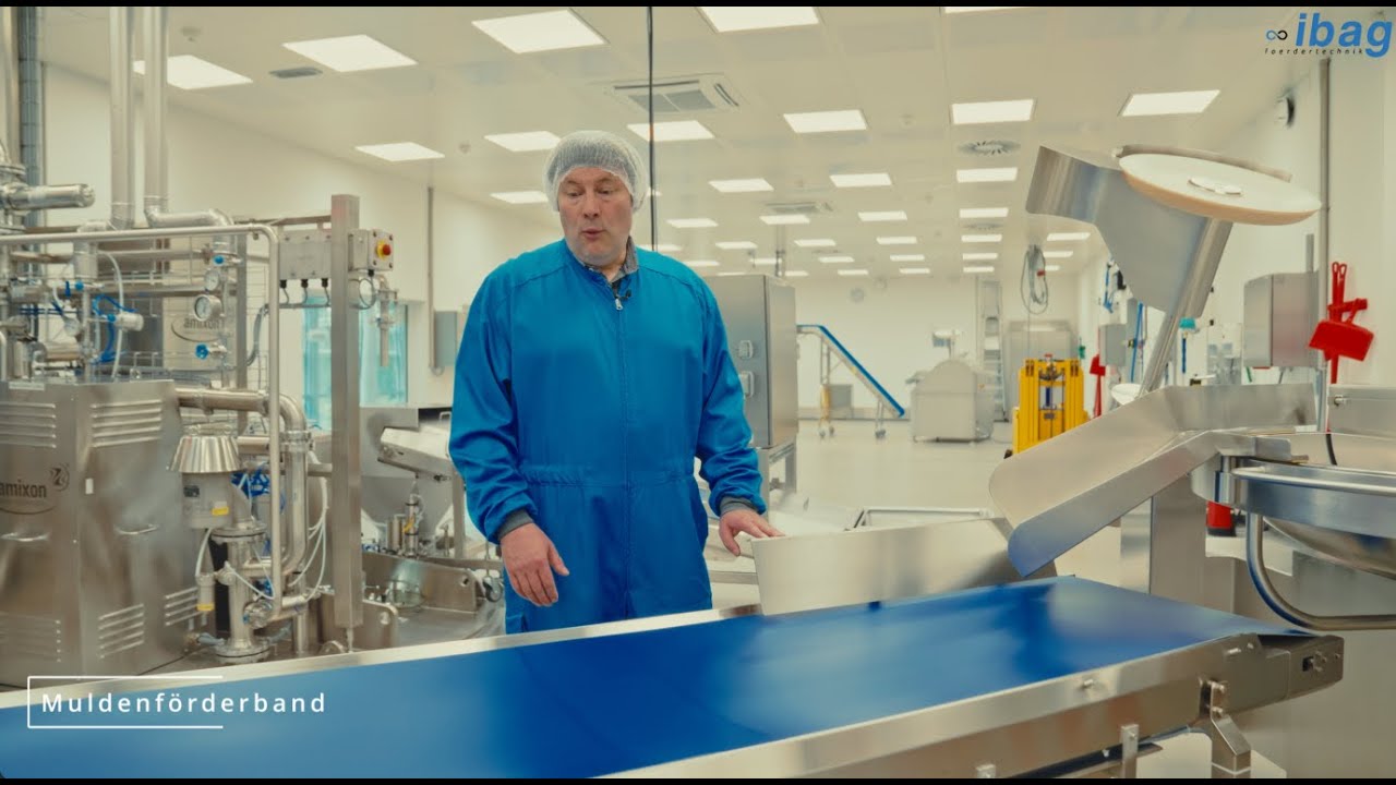 Muldenförderband für Lebensmittel & Pharma | Individuell gefertigt von IBAG Fördertechnik AG