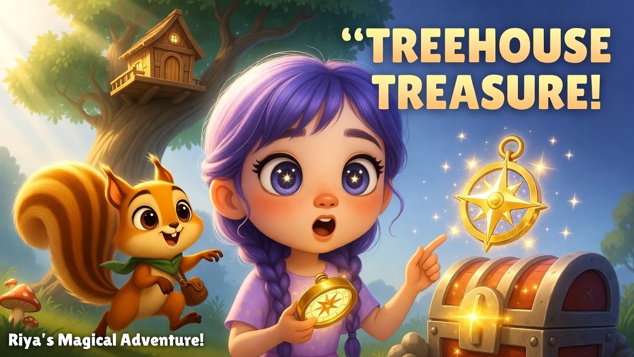 🌟 “Riya and the Treehouse Treasure” | #treehouseadventure🌳#HiddenTreasure🗝️#PlayfulAdventure 🤸
