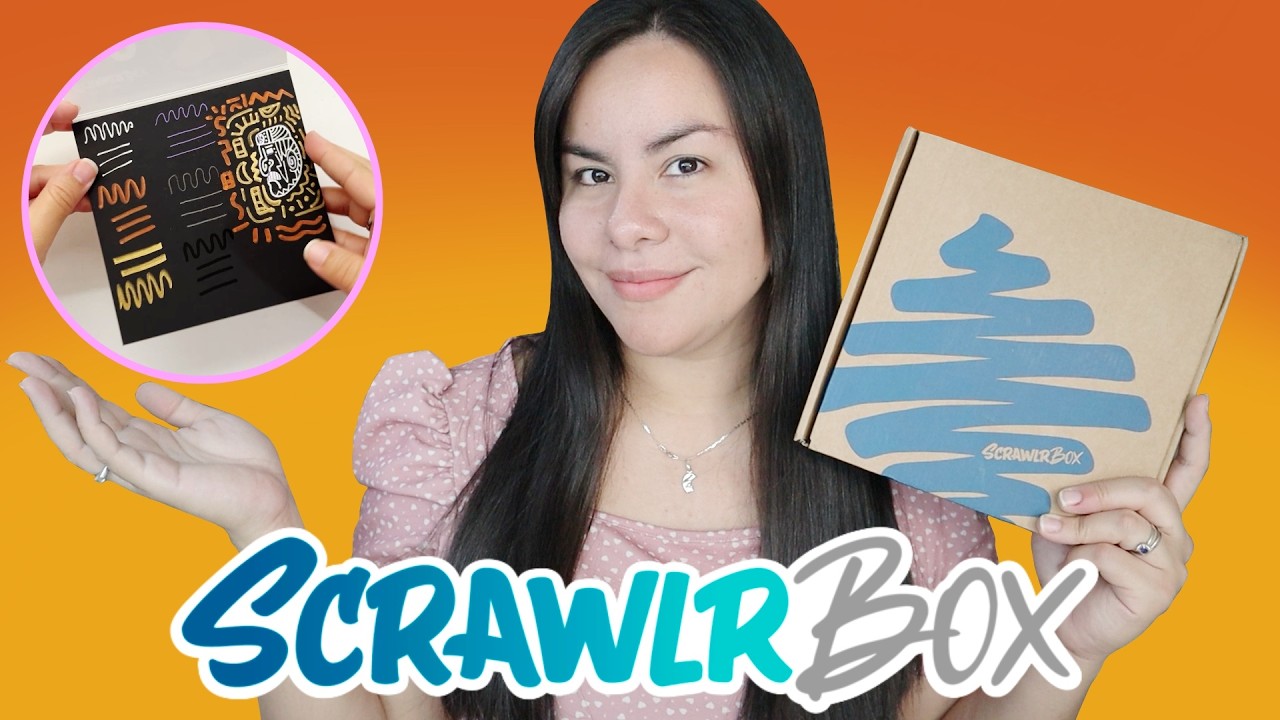 ¿Cómo pintar en PAPEL NEGRO? | CAJA DE ARTE SORPRESA 🎨🖌️✨ SCRAWLRBOX 7