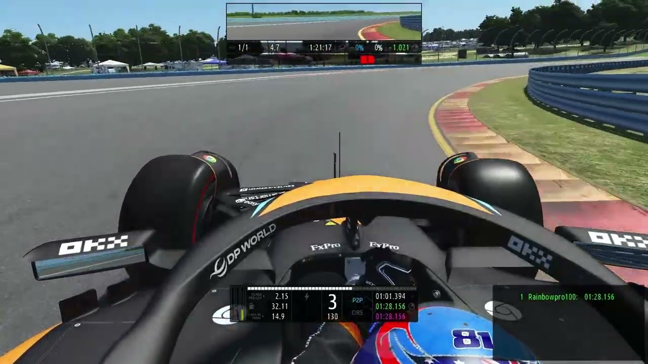 a lap around watkins glen - F1 A&M 2023 lite mod - Oscar Piastri's MCL60