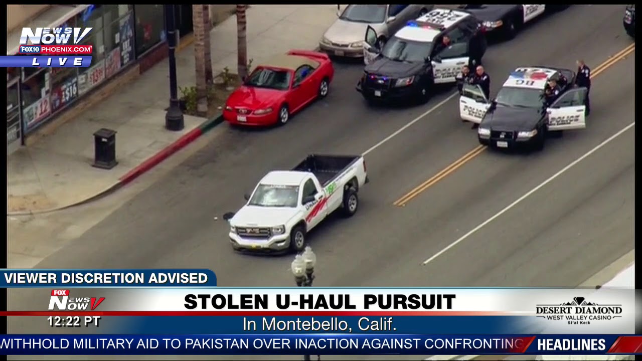MUST WATCH: Woman, man surrender following stolen U-Haul pursuit in LA (FNN)