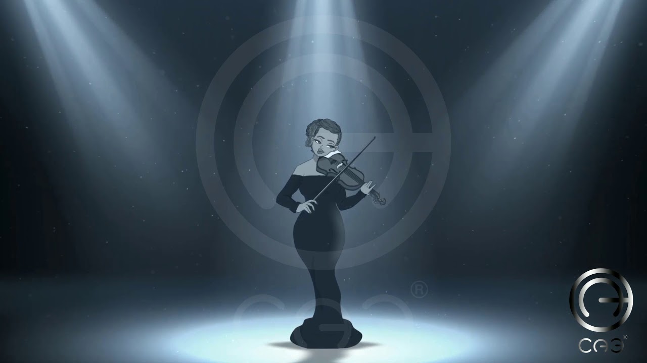 Girl Playing Violin Animation
