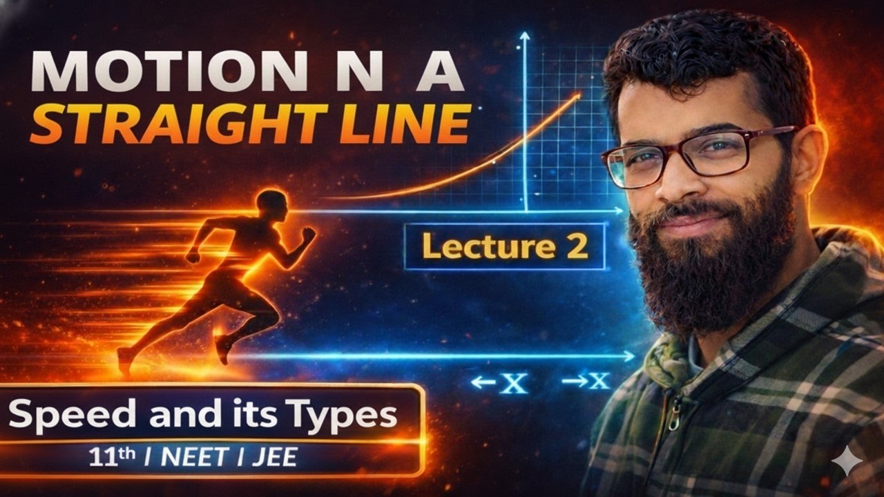 Lecture 2 – Motion in One Dimension  | Speed,  Types of Speed | Mashood Sir Physics