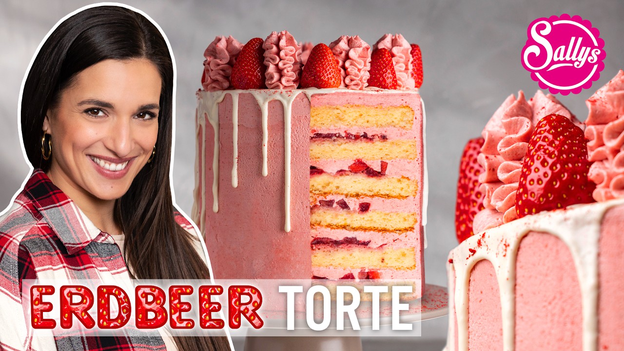Die perfekte Erdbeertorte! 🍓 Geburtstagstorte für meine Mama 🍓