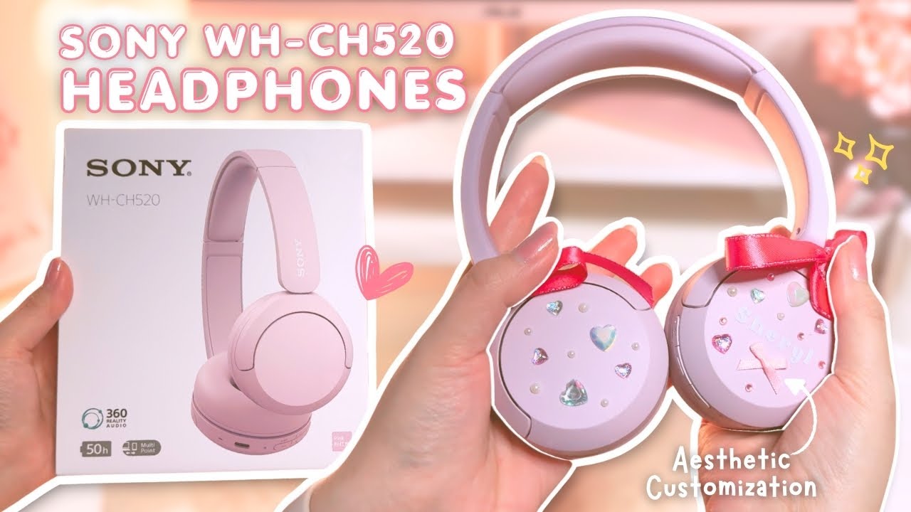 Sony WH-CH520 (Pink) Wireless Headphones 🎧&nbsp;Aesthetic Unboxing ✨🎀