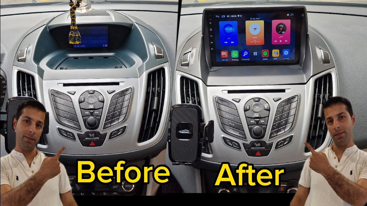 Ford C Max Ford Kuga Android Radio  تركيب شاشة اندرويد لسيارة فورد سي ماكس فورد كوغا