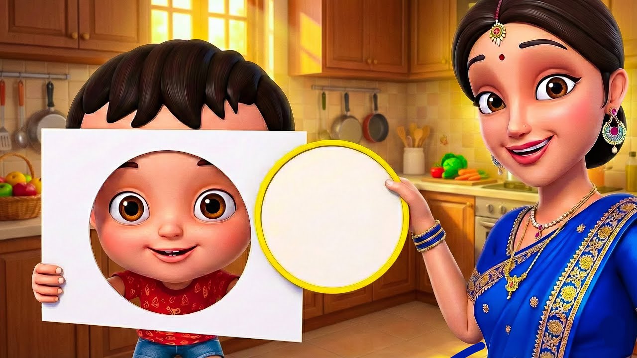 Mummy Ki Roti Gol Gol - Learn Shapes Song | Circle, Square & Triangle | Hindi Rhymes 2026