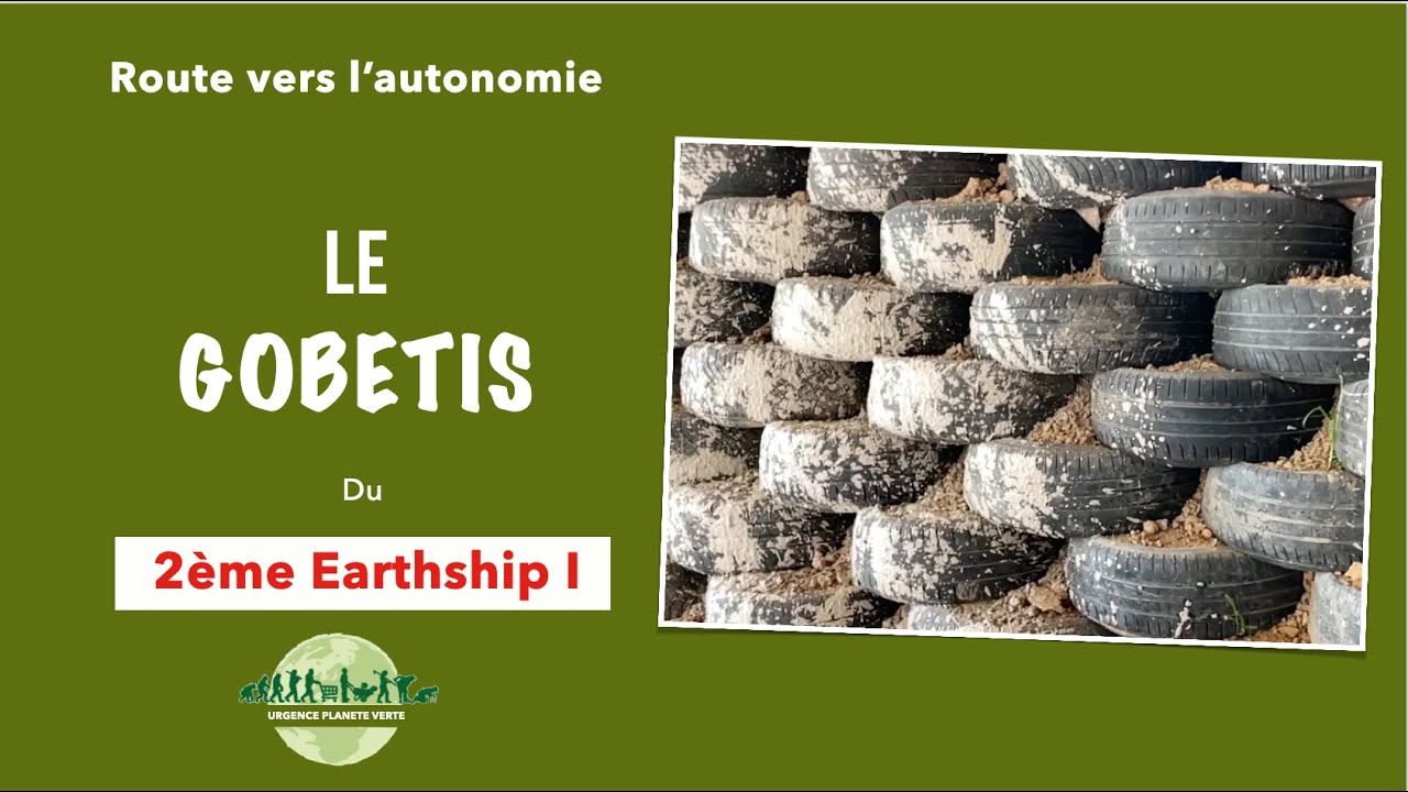 #earthship #tuto Gobetis sur le mur de Pneu