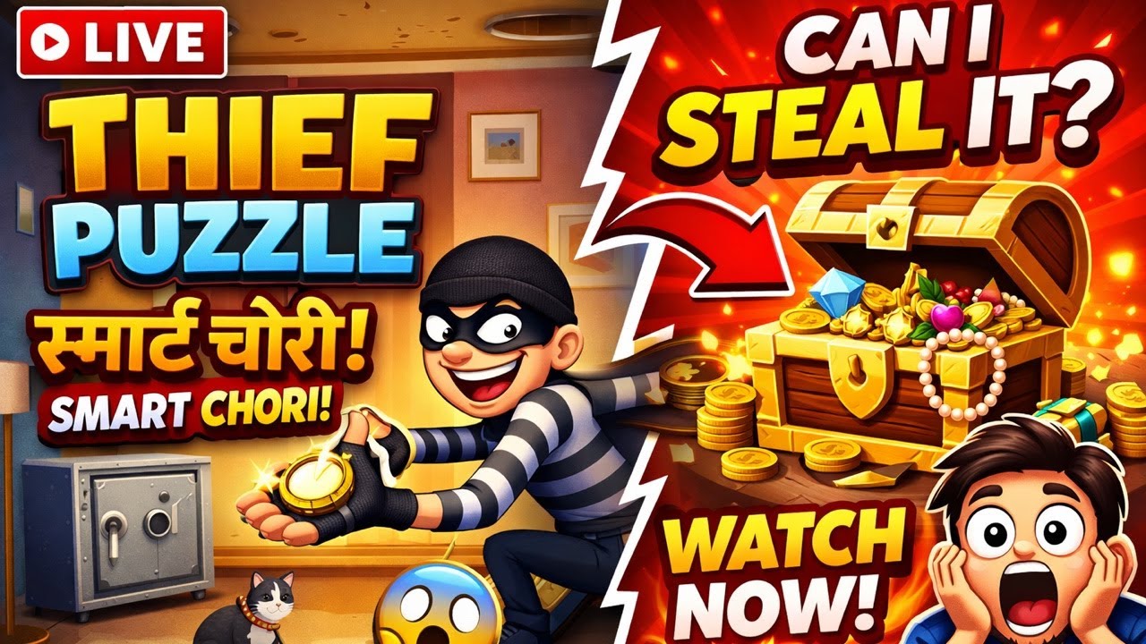 Thief Puzzle Live 🔥 Smart Chori Challenge | Can I Beat All Levels?