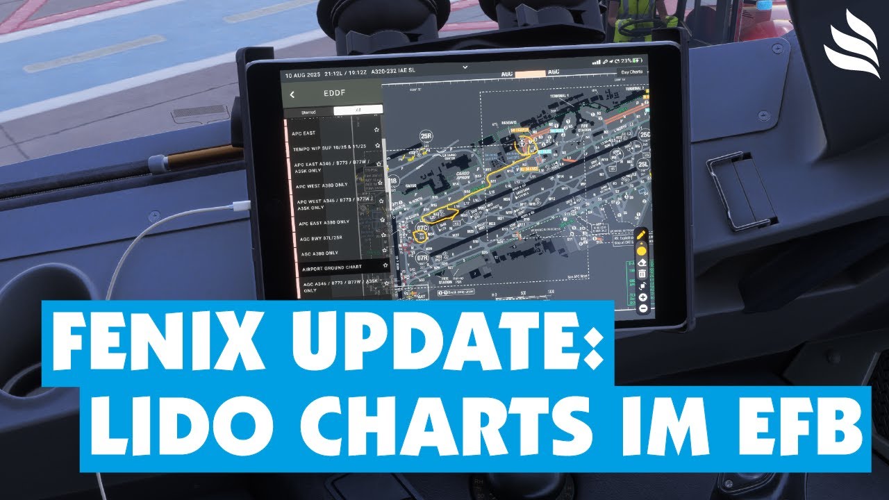 Fenix A32X: Big Fenix Update: LIDO-Charts im EFB!