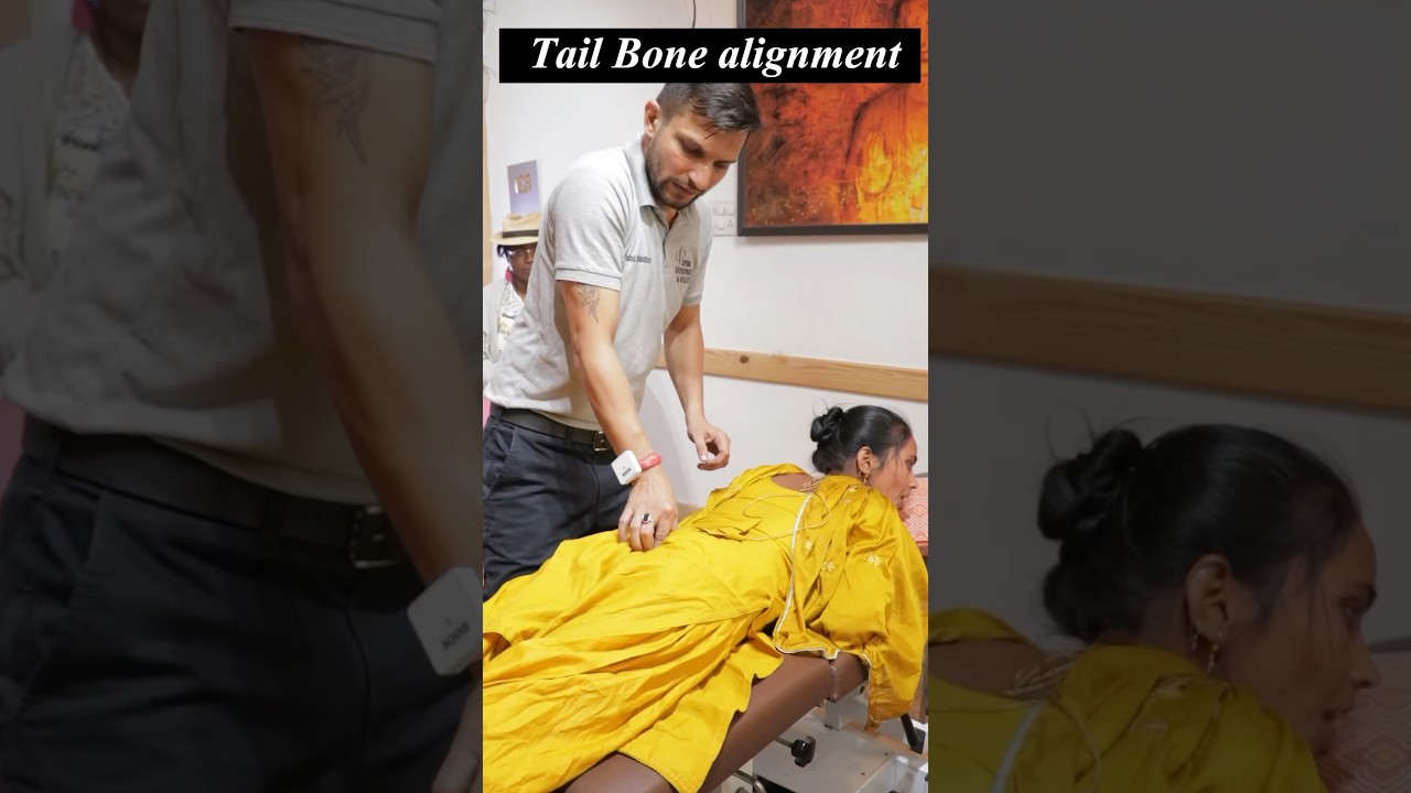Tail bone adjustment(coccydynia)|#trending|#shortsfeed