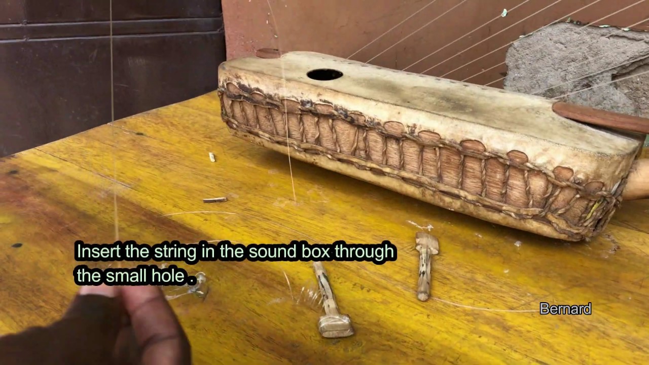 How to replace a broken string on Adungu (Bow Harp)