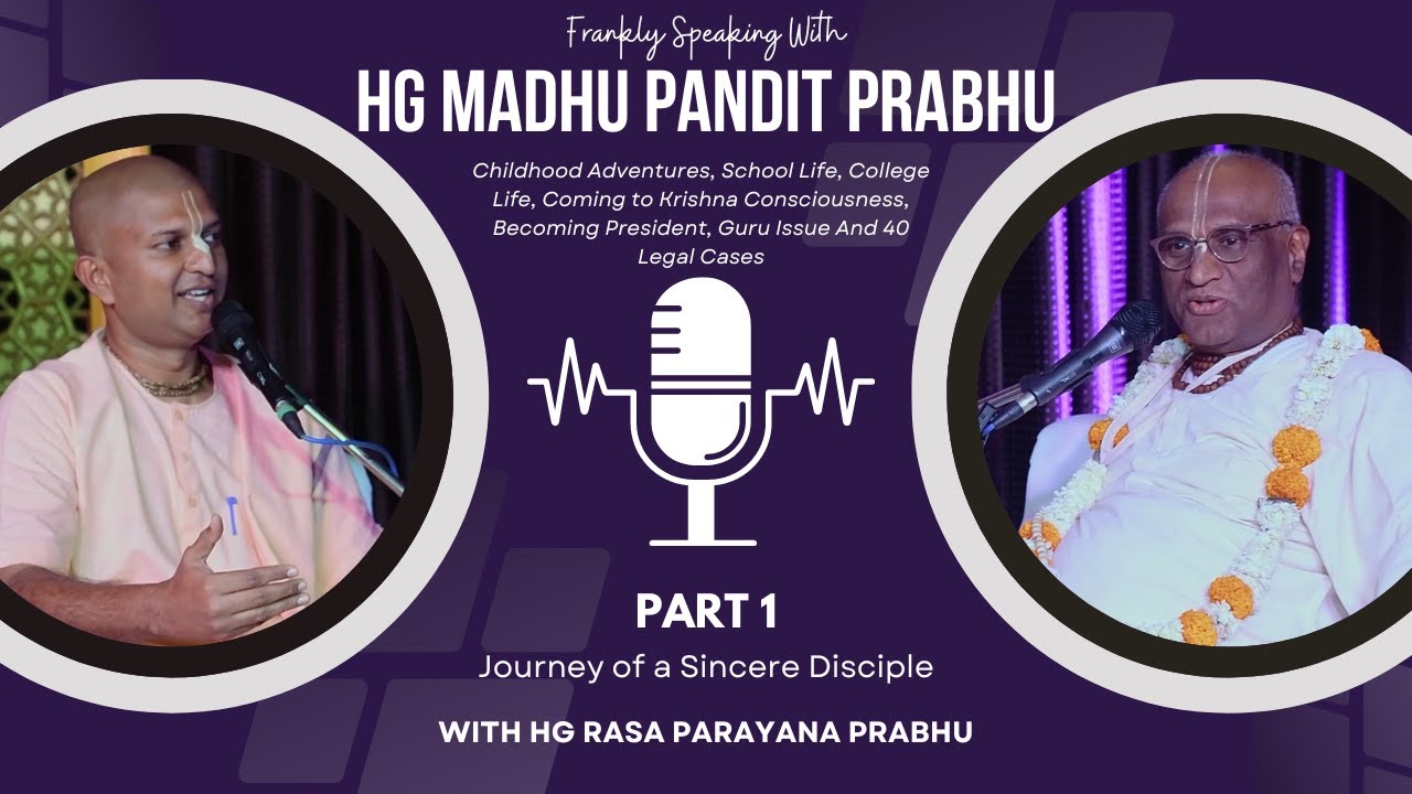 Frankly Speaking With HG Madhu Pandit Prabhu Part 1 | FOLK Life | Hare Krishna Mandir Ahmedabad