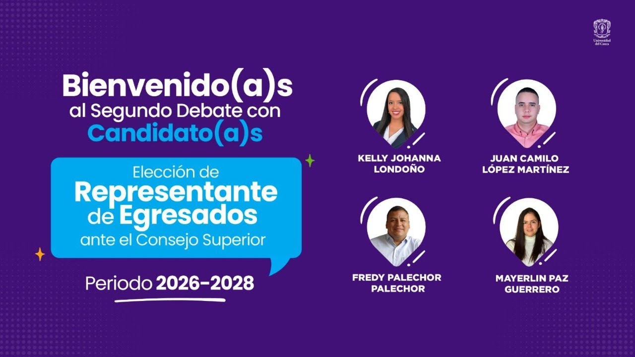 Elección de Representante de Egresados ante el Consejo Superior: Segundo debate con candidatos
