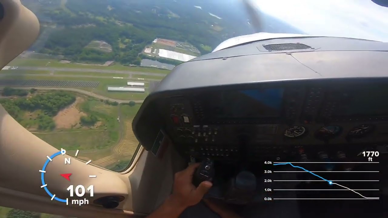 Steep Spiral To Land Cessna 182T