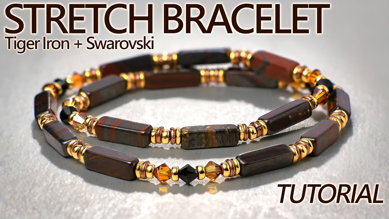 Stretch Bracelet Tutorial with best way to knot elastic stretch cord