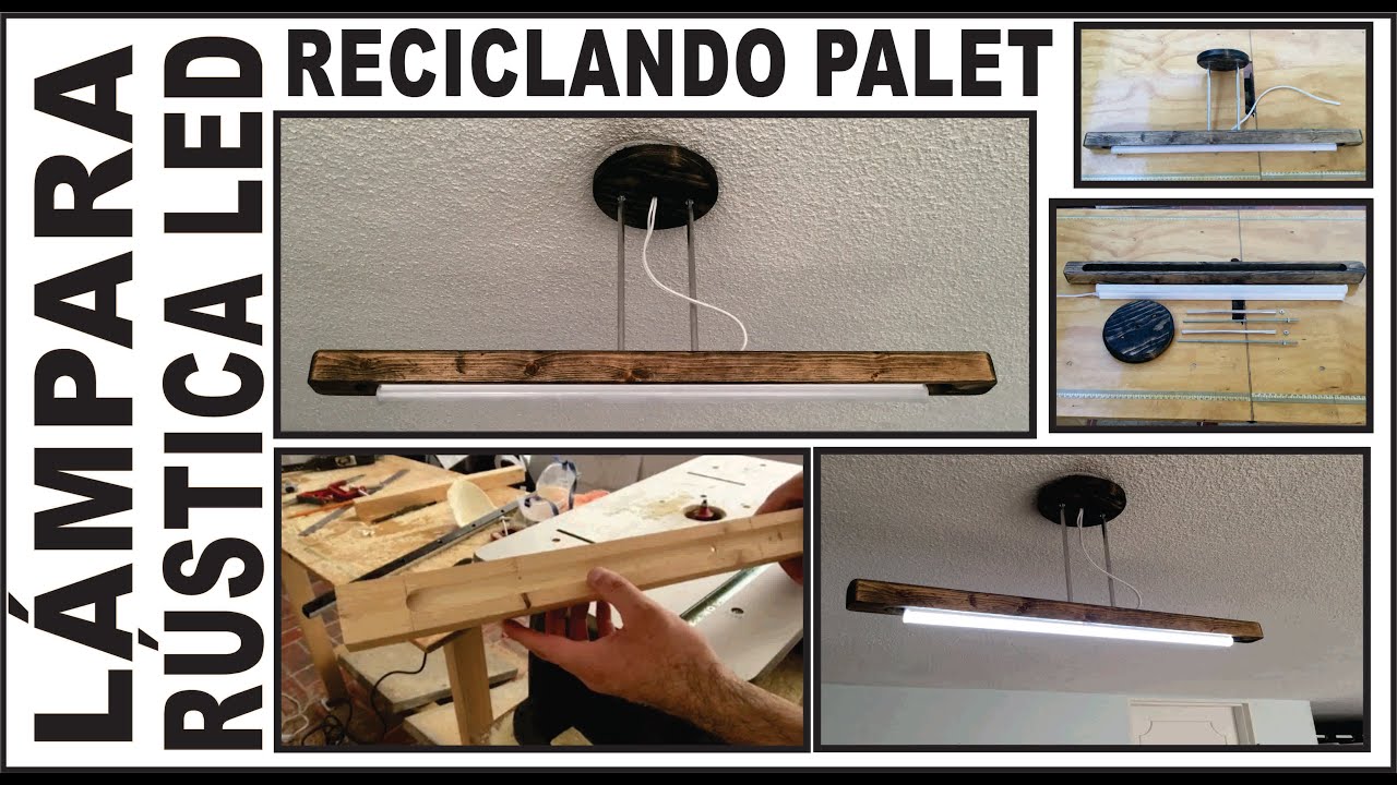 L&Aacute;MPARA R&Uacute;STICA DE MADERA CON LUZ LED / AR BRICOLAJE #arbricolaje