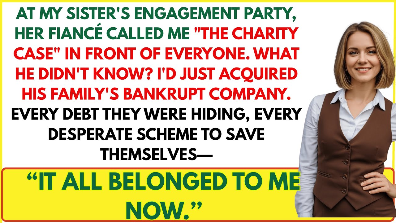 At my sister’s engagement, they laughed at me—until I revealed I owned the company they begged to...