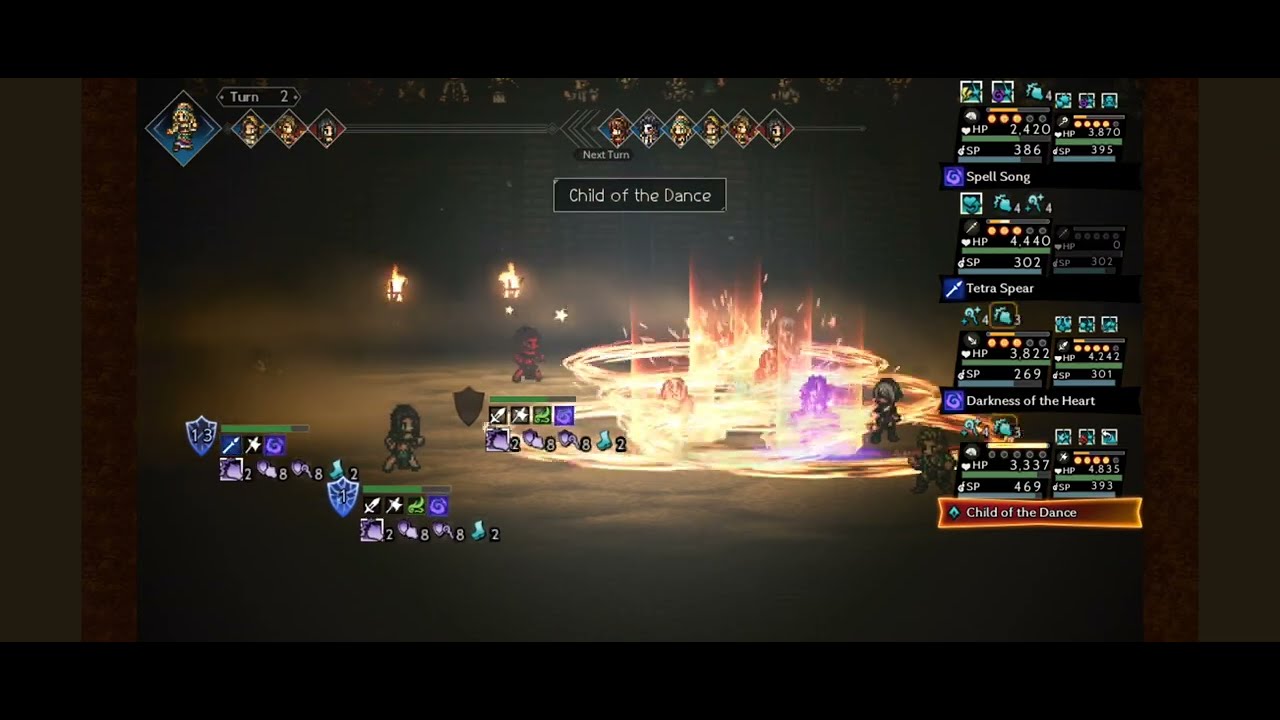 Octopath Traveler CotC - 4 Turn Glossom - The power of Marvelous!