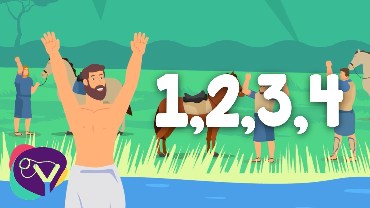 Naaman (1,2,3,4), animated, with lyrics - Bible songs for kids