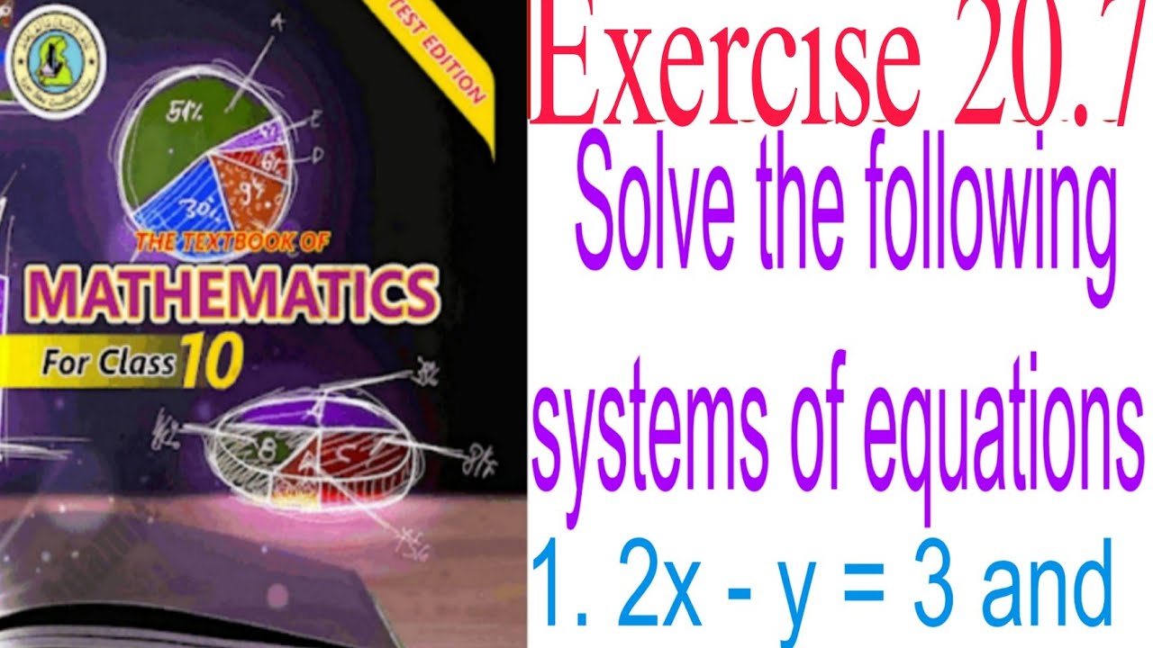 Solve the following systems of equations: 2x - y = 3 and x ^ 2 + y ^ 2 = 2
