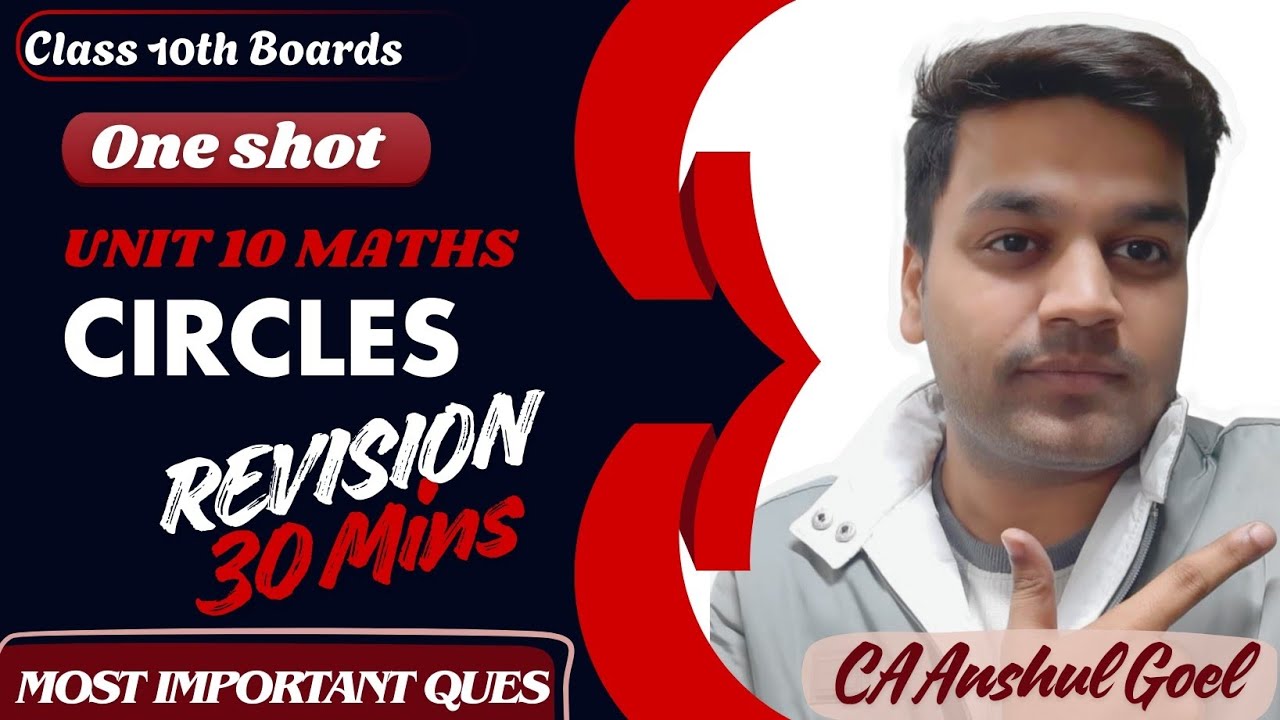 Circles in just 30 mins | Most important NCERT & Exemplar Ques | Class 10th Maths Unit 10 | Boards