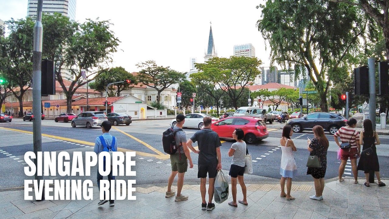 Singapore City: Evening Ride from Downtown to Housing Estates (July 2023)
