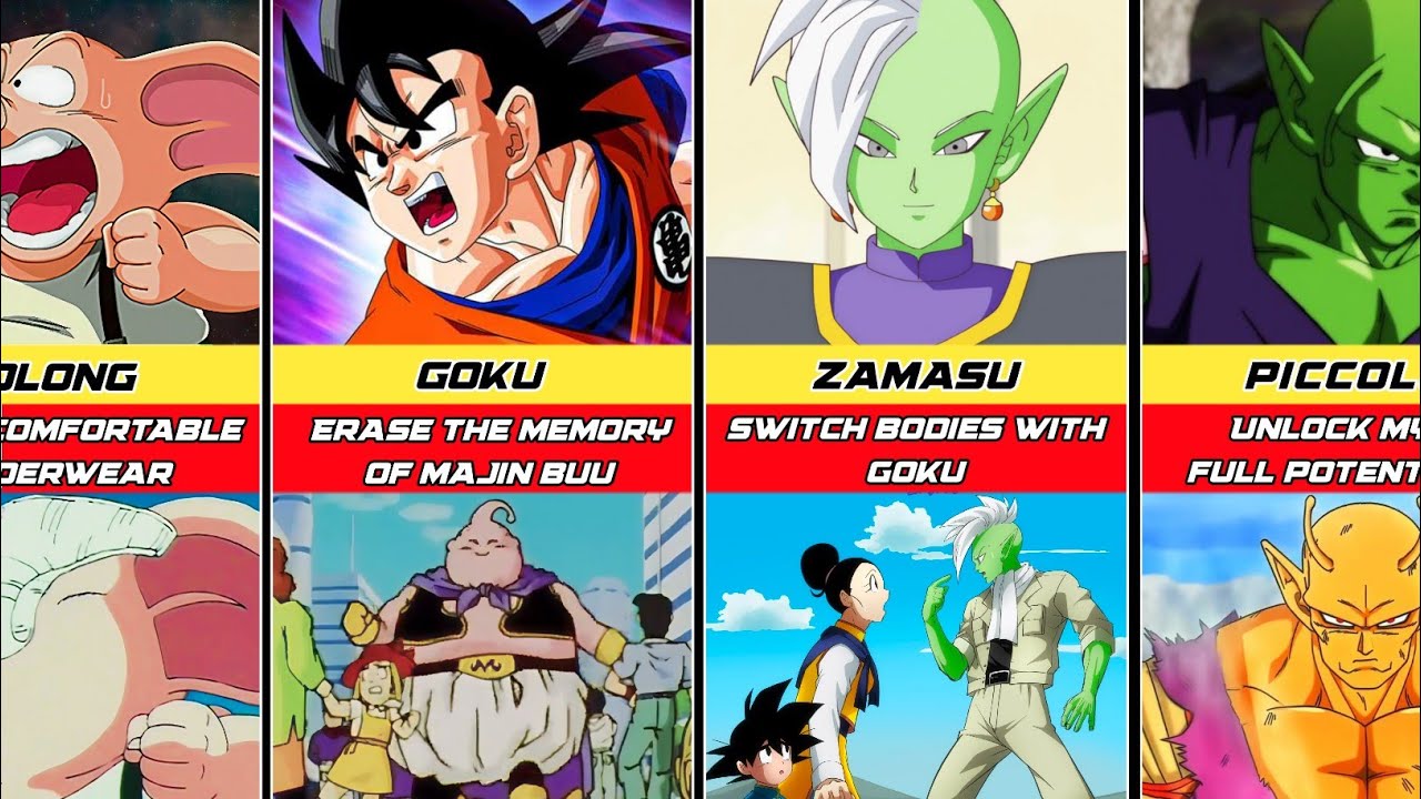 Every granted wish in dragonball anime