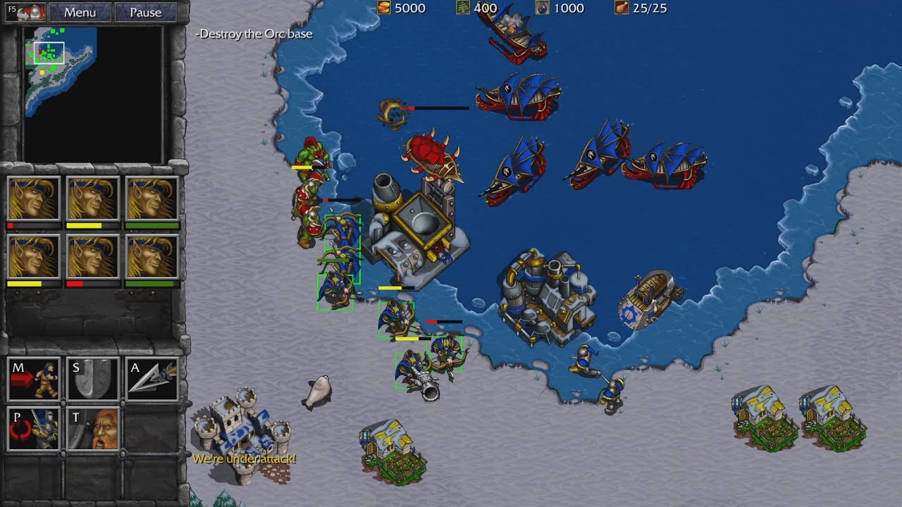 Warcraft 2 Remastered: Humans Mission 4: Attack on Zul'dare [No Commentary]