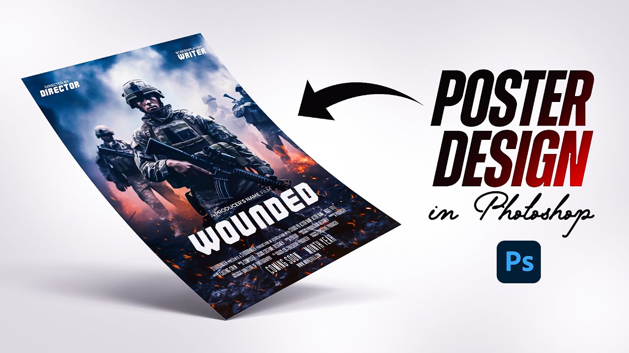 Movie Poster Design in Photoshop for Complete Beginner !!