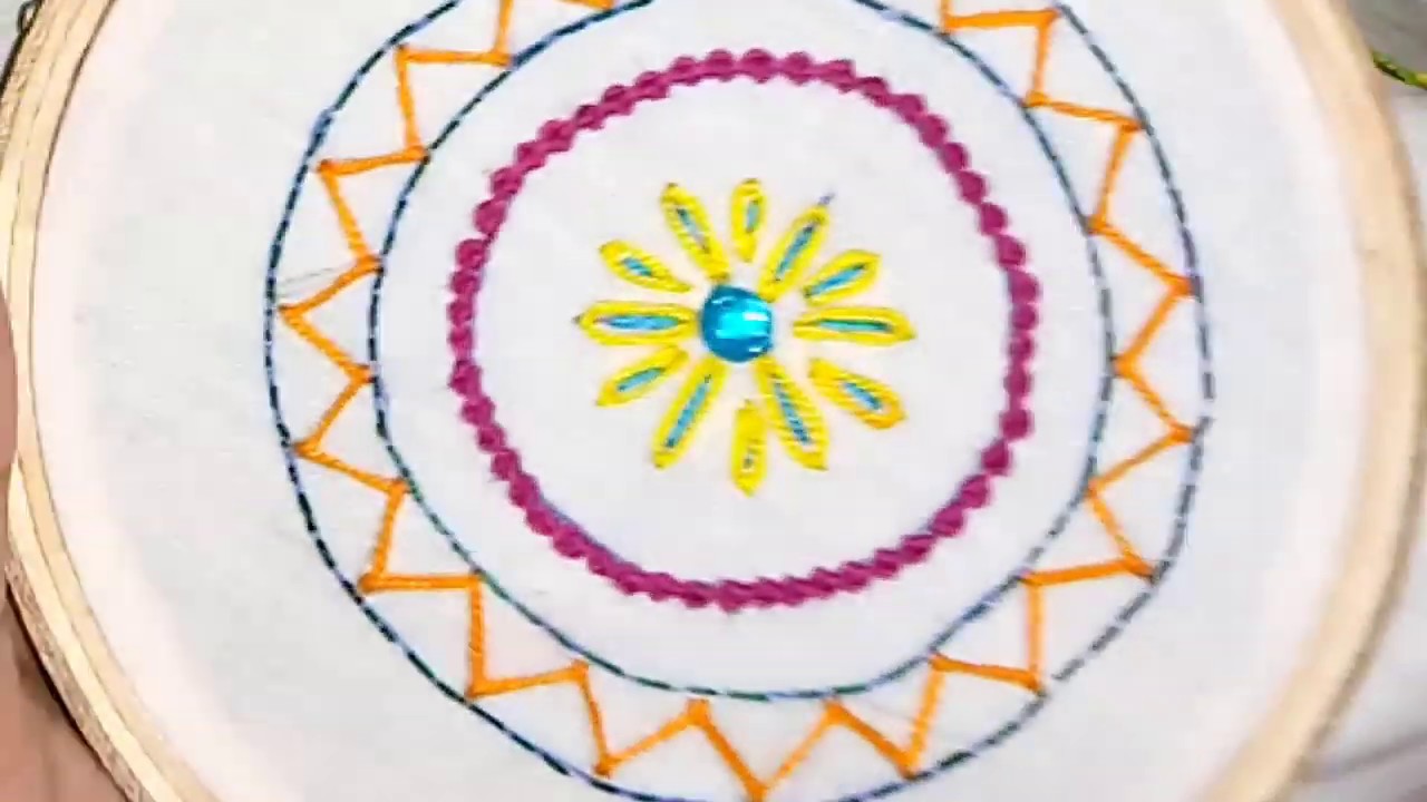 Basic Stitch and Lazy Daisy Stitch tutorial | I CAN DO IT