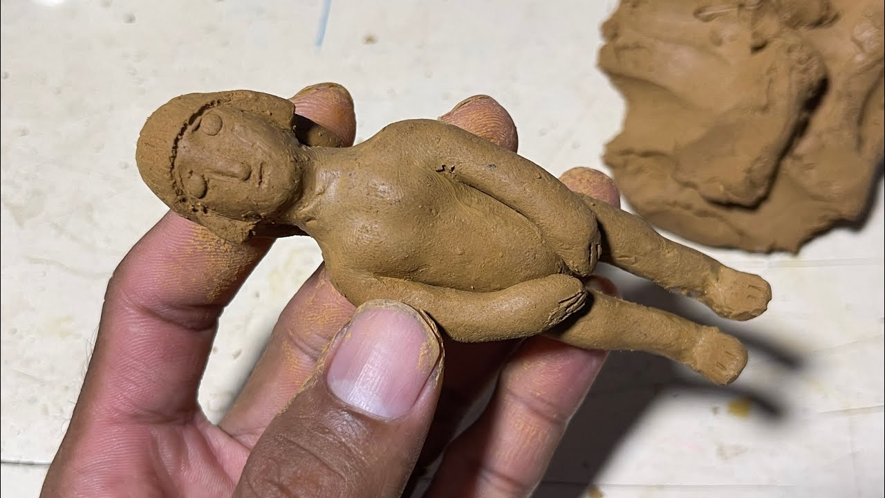 HANDMADE CLAY HUMAN FIGURE SCULPTURE STEP BY STEP