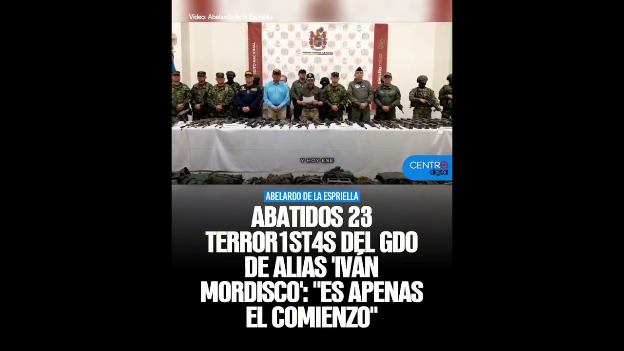 23 terrorists from the 'Iv&aacute;n Mordisco' organized crime group killed: 