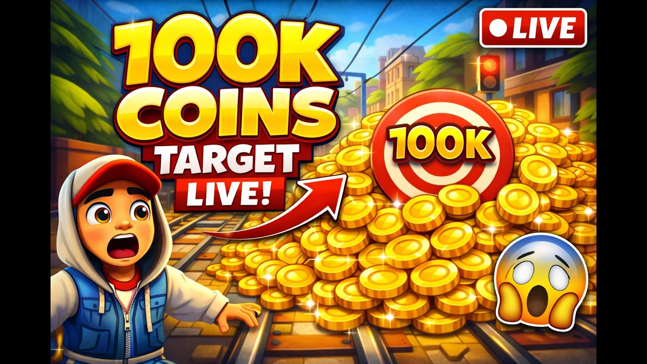 100K Coins LIVE Target Playing Subway Surfers #subwaysurfers #subwaysurferslive #shortsvideo #shorts