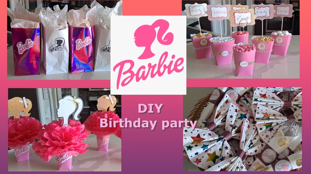 Easy Barbie themed party decorations