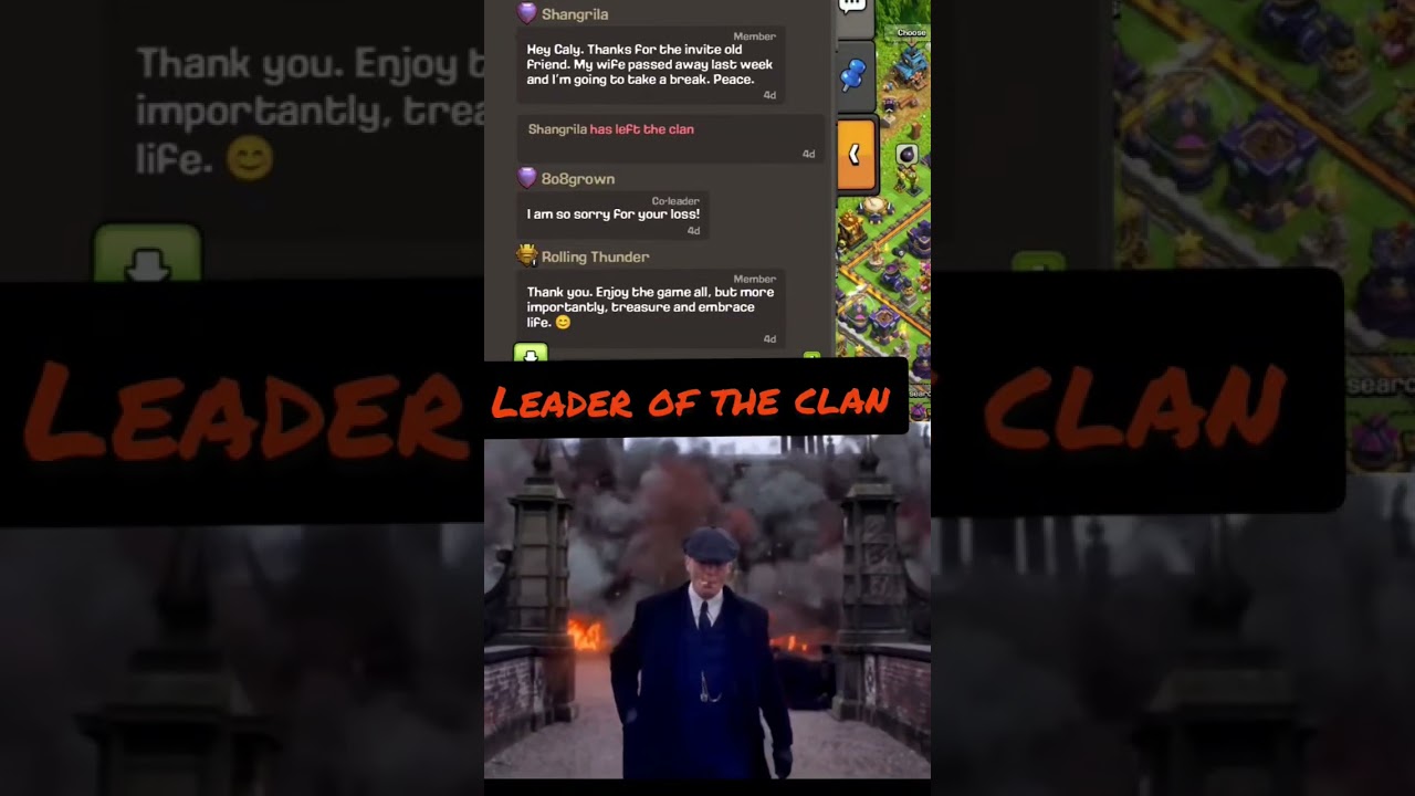 good clan leader #clashofclans #coc #cocfunnymoments #gaming #livestream #sumit007live #emotional