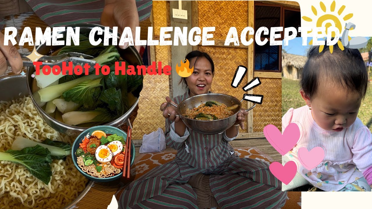 Did 2x Ramen Challenge with sisters 🍜🔥// Arunachal Pradesh