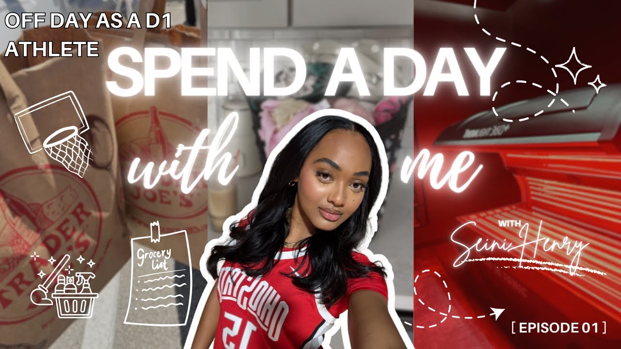 SPEND THE DAY WITH ME | Busy off day as a D1 athlete: Cleaning, Groceries, Recovery, Unboxing