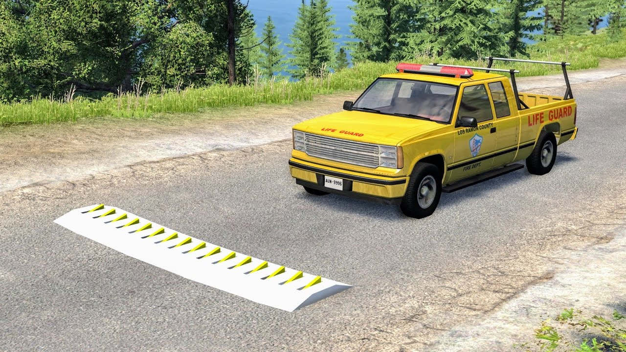 Spike Strip High Speed Crashes #18 – BeamNG Drive