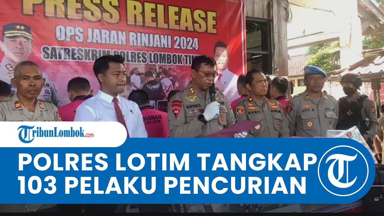 Polres Lombok Timur Tangkap 103 Pelaku Pencurian dan Begal