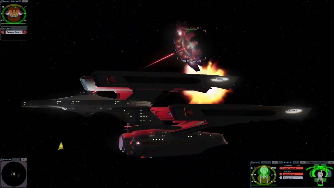 TMP Federation Mars BB Type 2 vs TMP ISC Eternal Peace BB |RM| Star Trek Bridge Commander