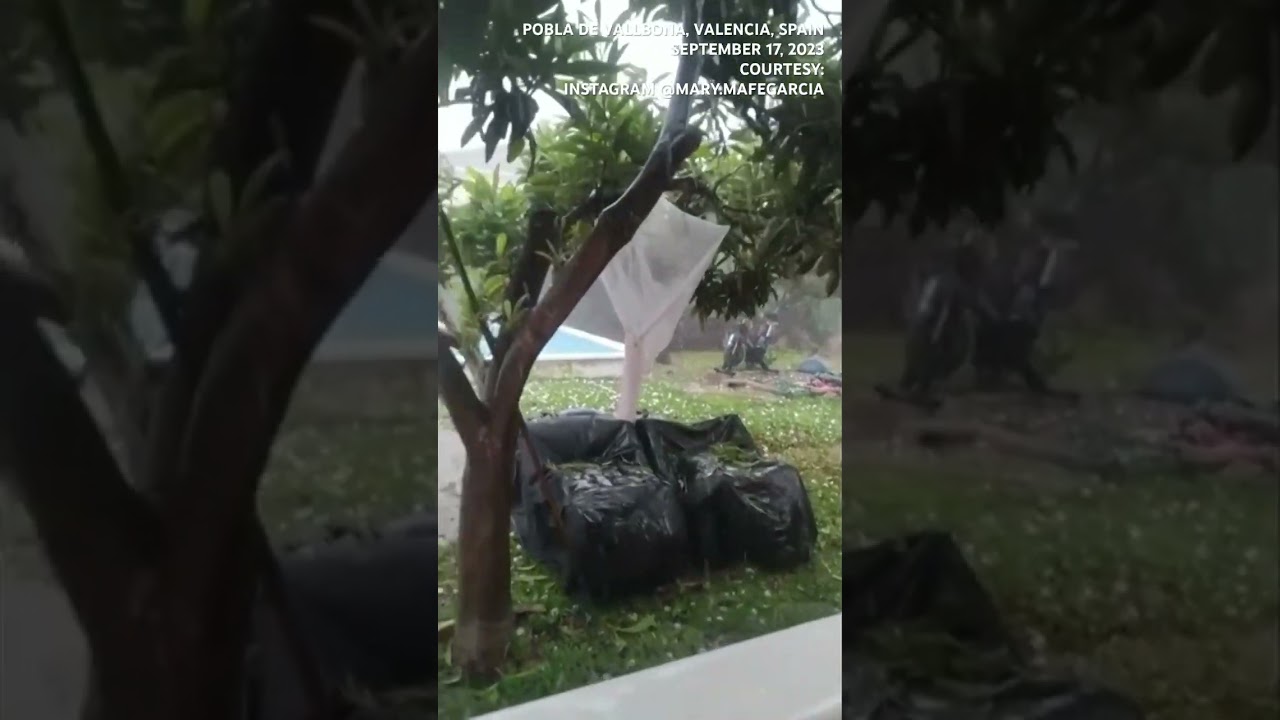 WATCH: Intense hailstorm in Valencia, Spain captured in mobile phone video