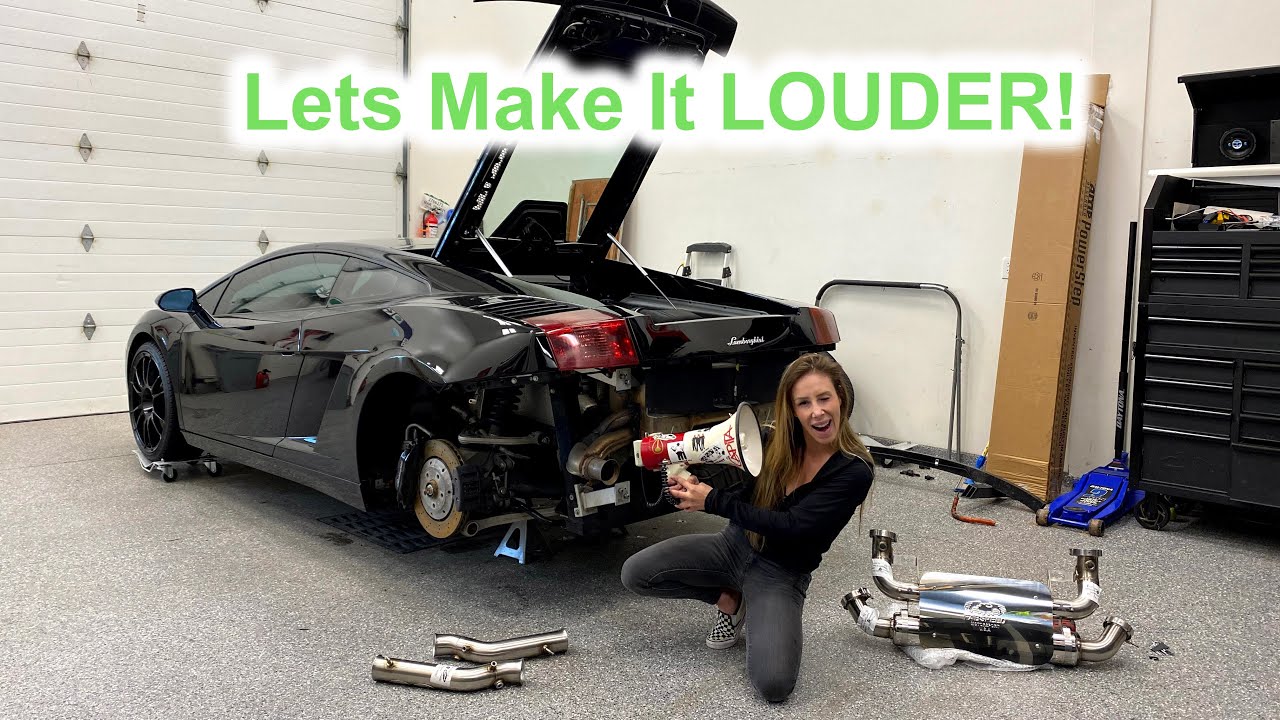 She Likes it LOUD!!! Lamborghini Straight Pipe Exhaust Instal!