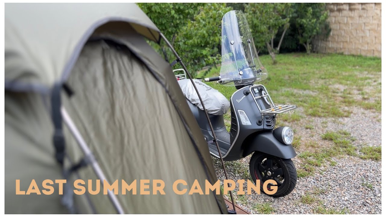 Last summer vespa moto camping