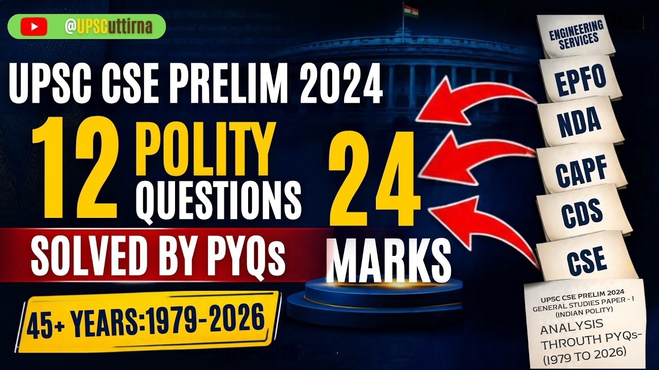 UPSC CSE Prelim 2024: Solving 12 Polity Questions Through PYQs Part 1